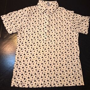 Vintage Leon Levin Polka Dot Polo M